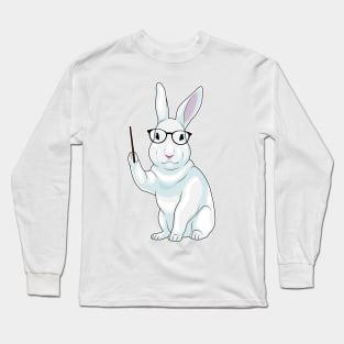 Rabbit Teacher Pointer Long Sleeve T-Shirt